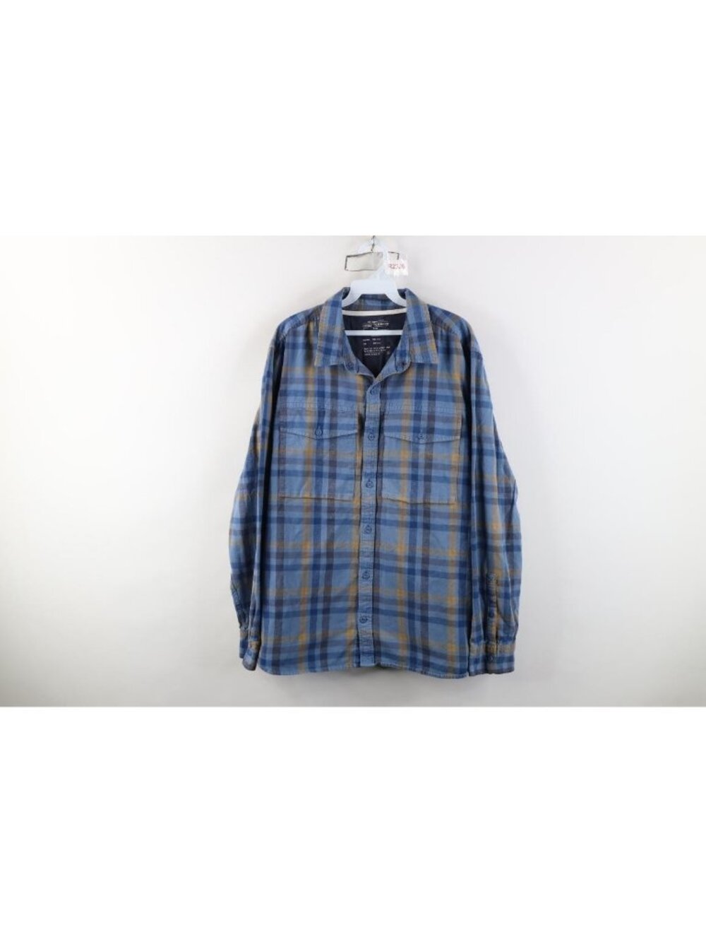 REI Co-Op Cooperative Mens XL Faded Flannel Trekking Collared Button Shirt Plaid